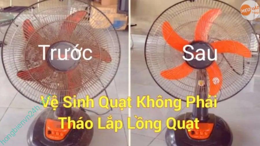 Chi tiết về cách lau quạt điện mà không cần tháo lưới bảo vệ