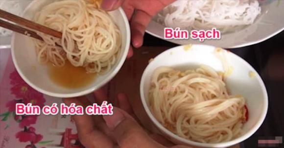 Bún sạch, bún chứa hóa chất, nước mắm, mẹo hay