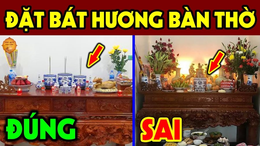 Sai lầm khi đặt bát hương