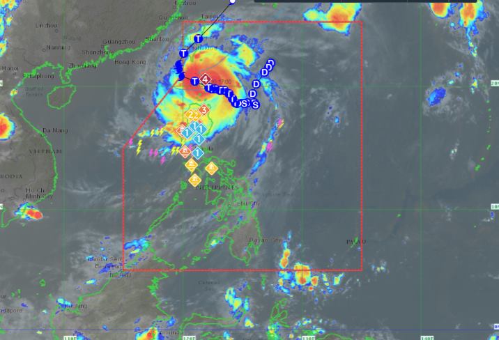 Vị trí hiện tại của bão Krathon (Julian). Ảnh: PAGASA