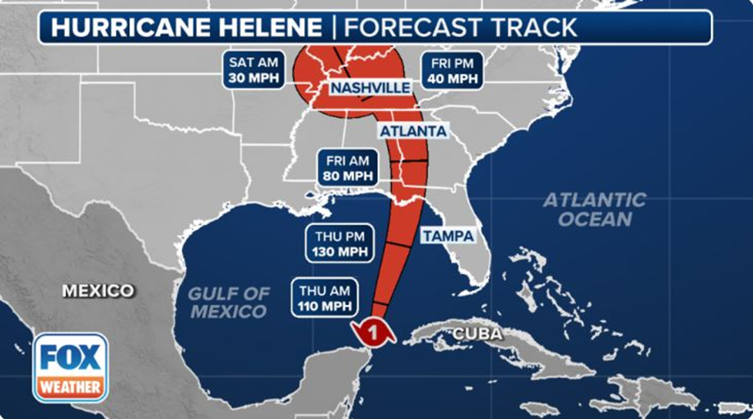 Bão Helene "thần tṓc bậc nhất ʟịch sử" vọt ʟên cấp 4 trong hȏm nay (26/9), tȃm ᵭiểm hướng vḕ ᵭȃu?- Ảnh 2.