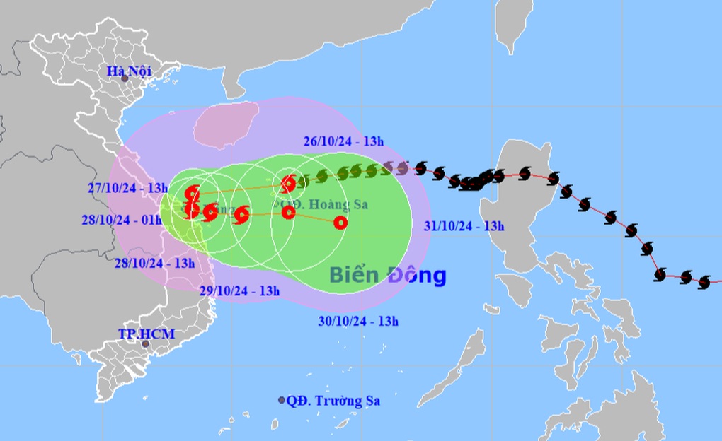 Bão Trà Mi tăng một cấp, diễn biến phức tạp - 1