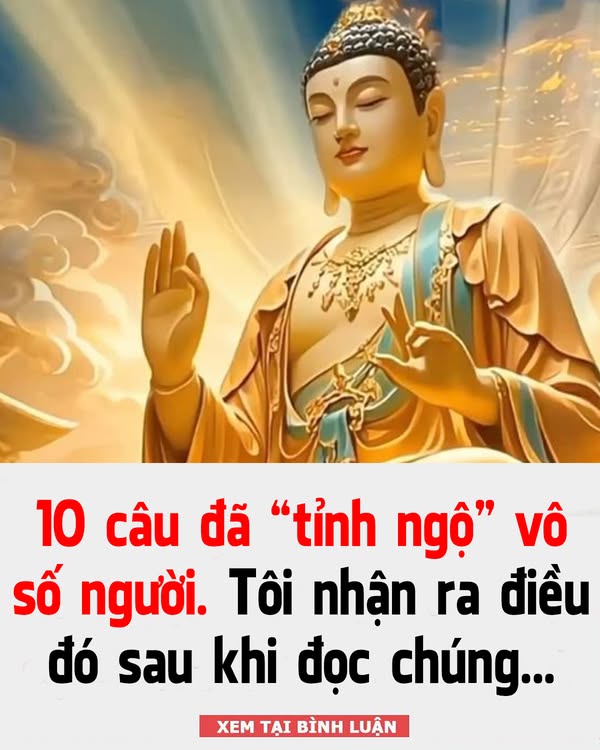 Có thể là hình ảnh về 1 người và văn bản cho biết '10 câu đã "tỉnh ngộ" vô số người. Tôi nhận ra điều đó sau khi đọc chúng... XEM TẠI BÌNH LUẬN'