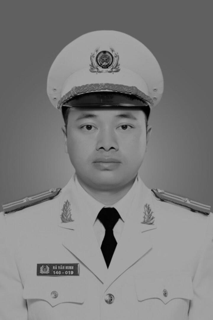 Thiếu tá Hà Văn Minh hy sinh khi làm nhiệm vụ.