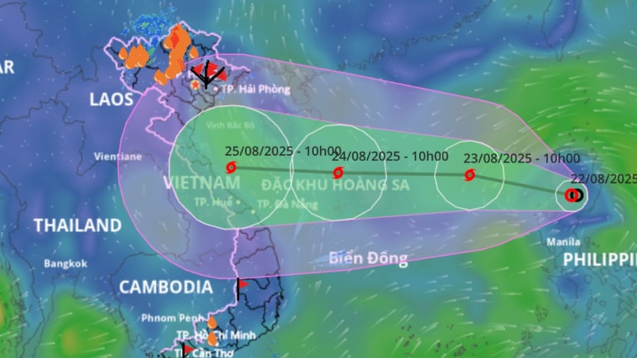 Bão số 5 đang hình hành