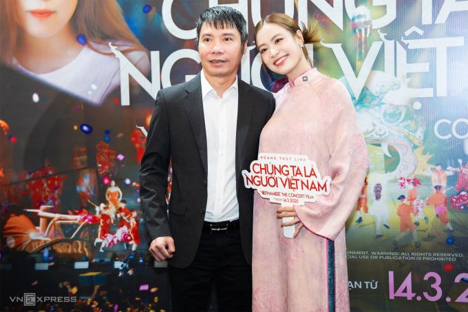 Công Lý dự họp báo ra mắt phim của Hoàng Thùy Linh