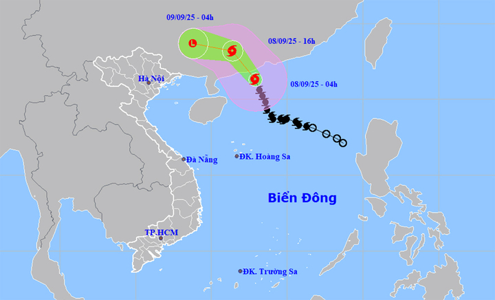 Bão số 7 Tapah đạt cấp cực đại, hoàn lưu có thể gây mưa lớn trên 300mm- Ảnh 1.
