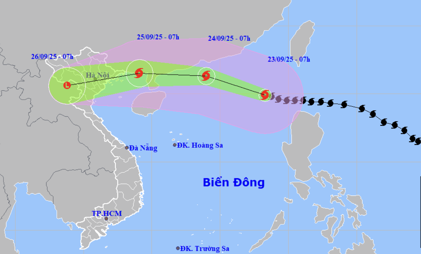 Hai yếu tố khiến siêu bão Ragasa suy yếu từ ngày mai 24-9 - Ảnh 1.