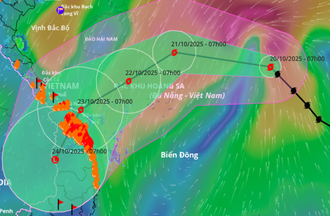 Không khí lạnh tràn xuống miền Bắc mạnh hơn, 'ép' bão Fengshen đổi hướng di chuyển - Ảnh 1.