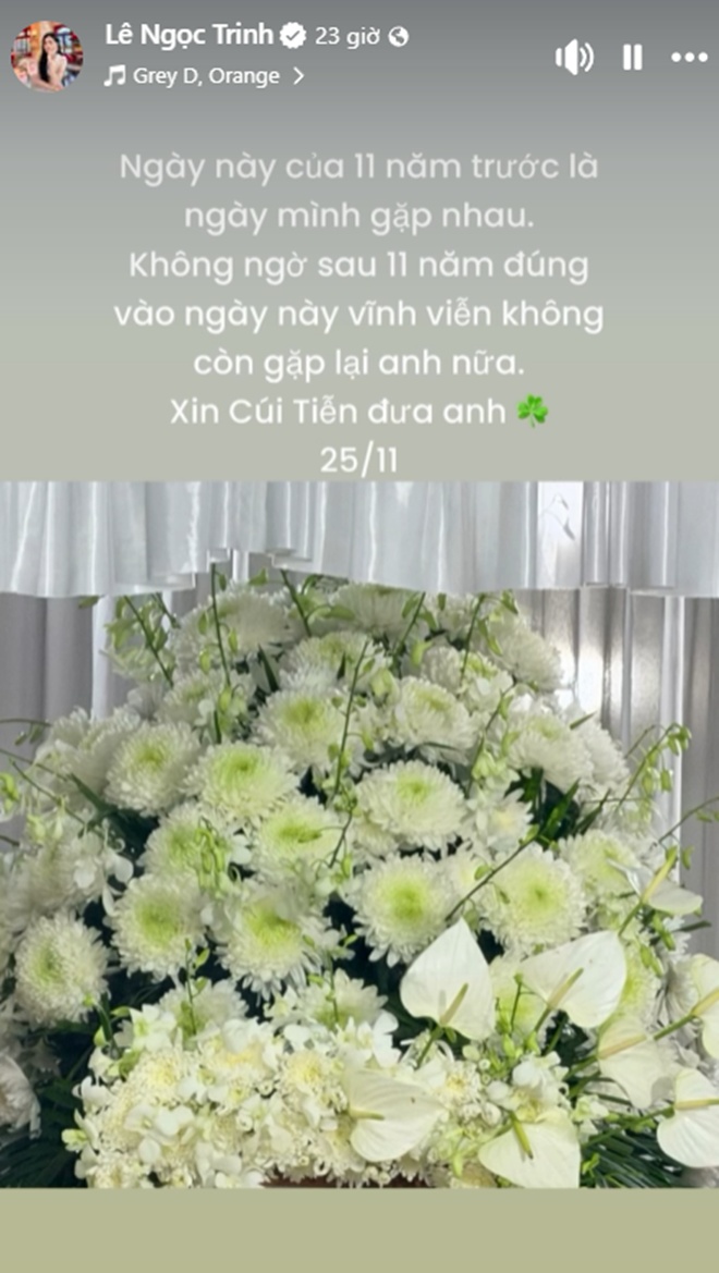Ngọc Trinh tiễn đưa bạn trai cũ qua đời- Ảnh 1.