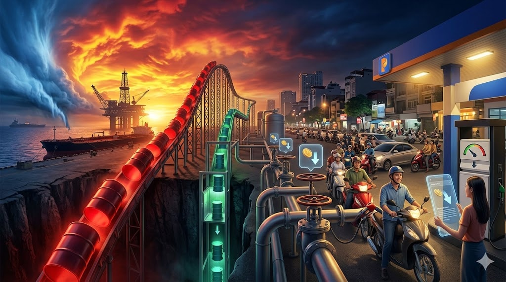 Giá xăng dầu thế giới giảm mạnh trong sáng 24-3-2026 - Ảnh minh họa