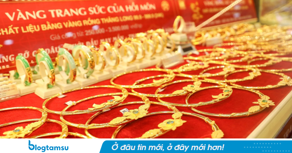 Giá vàng trong nước đứt mạch tăng